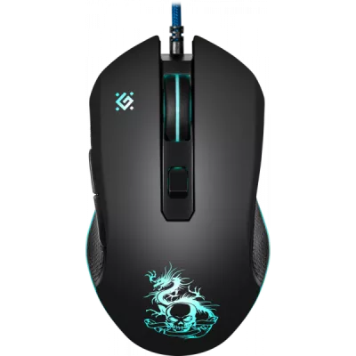 Мышь DEFENDER Sky Dragon GM-090L, USB, 6 кнопок, 800-3200dpi, черный, Тип сенсора: оптический