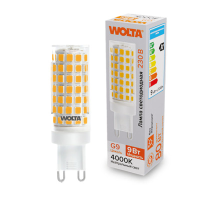 WOLTA Лампа светодиодная WSTD-JCD-9W4KG9-C 9Вт 4000K G9
