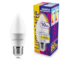 LUMIN'ARTE Лампа светодиодная LSTD-C37 10Вт 3000K E27 10/100