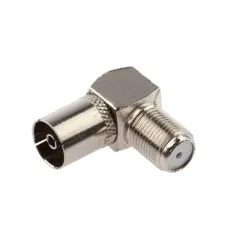 Переходник ЭРА SIMPLE гнездо F-гнездо TV угловой упаковка 1 шт.