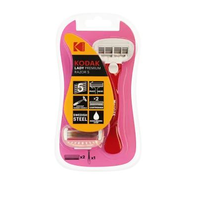 Станок бритв Kodak LADY Prem Razor 5 2 сменные кассеты, 5 лезв роз CAT 30423398 1/12