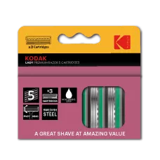 Сменные кассеты для бритья Kodak LADY Prem Razor 5 лезвий 3 штуки роз CAT 304234711 /72 Сменные кассеты для бритья Kodak LADY Prem Razor 5 лезвий 3 штуки роз CAT 304234711 /72