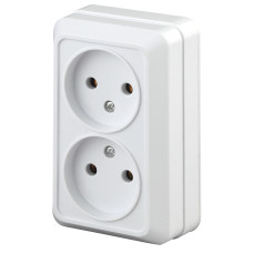 Розетка 2х2P, 16АХ-250В,2-203-01 Intro ОУ, Quadro, белый0 /мин.пар.2шт Розетка 2х2P, 16АХ-250В,2-203-01 Intro ОУ, Quadro, белый0 /мин.пар.2шт