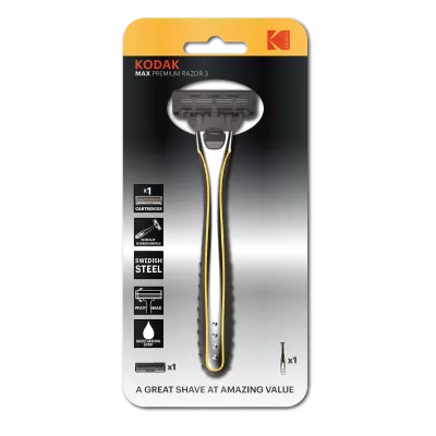 Станок бритв Kodak MAX Prem Razor 3 1сменная кассета 3лезвия метал ручка CAT 30425101 1/12