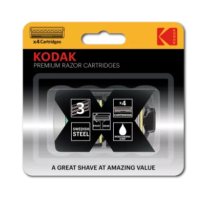 Сменные кассеты для бритья Kodak Premium Razor 3 лезвия 4 штуки CAT 30425125 /96
