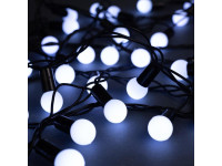 Гирлядна НИТЬ, улич. с насад. "Шарики d=1,5 см" 10 м, Н.Т. LED-100-220V контр. 8р. БЕЛЫЙ