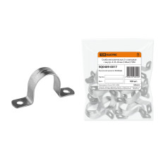 Скоба металлическая TDM 2-х лапковая с внутр. d25-26 мм/крат.100шт