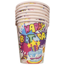 Набор бумажных стаканов "Happy Birthday", 210 мл, упаковка 6 шт /5
