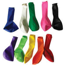 Набор шаров воздушные разноцветные, без рисунка, 25 см, упаковка 10 шт