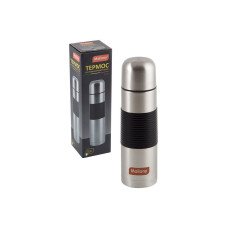 Термос NUOVO 0.5л Mallony из нержавеющей стали с силиконовыми вставками, горлышко 4.5см, серый