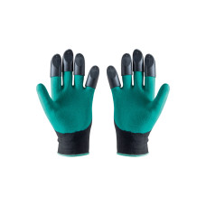 Перчатки садовые GG-8 полиэстер, покрытие ладонной части - латекс, с 8 пластиковыми когтями Park