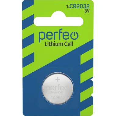 Батарейка PERFEO CR2032/1BL  Lithium Cell  100/600