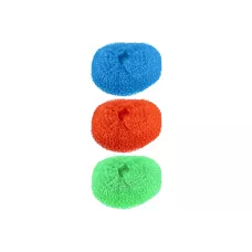 Губка для мытья посуды KS-01, 7*7*2 см, (3шт) Рыжий кот 4/60