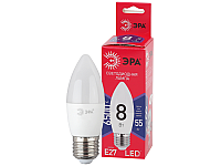 ЭРА Лампа светодиодная RED LINE LED B35-8W-865-E27 R Е27 8Вт свеча холодный дневной свет