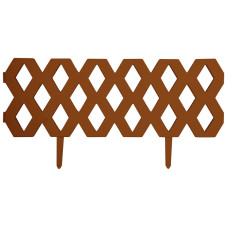 Забор "Ромб" декоративный L=1,2м, H=31см (2шт по 22*60см и 4 ножки) терракотовый Park