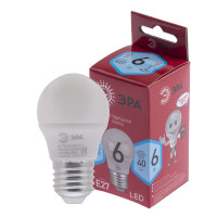 ЭРА Лампа светодиодная RED LINE LED P45-6W-840-E27 R E27 / Е27 6Вт шар нейтральный белый свет