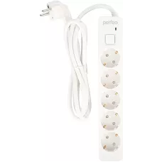 Cетевой фильтр Perfeo "REAL STREAM" 3,0м, 5 розеток, 16А, 3500 Вт, тройная защита, белый /30